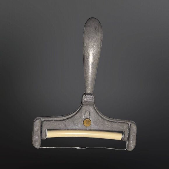 Vintage Cast Aluminum Adjustable Hand Held Cheese Slicer 4” Slices - Picture 1 of 4